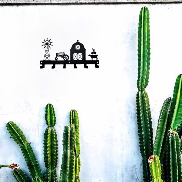 1PC，坚固的金属挂壁式储物架，带挂钩，非常适合挂外套，钥匙，毛巾等。一个多功能和实用的支架。实用钩子。（TikTok、temu下自提）-27