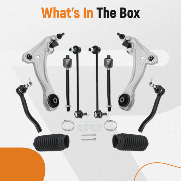 10 件装前下控制臂拉杆（左和右）适用于Nissan  Maxima 2009-2014-3