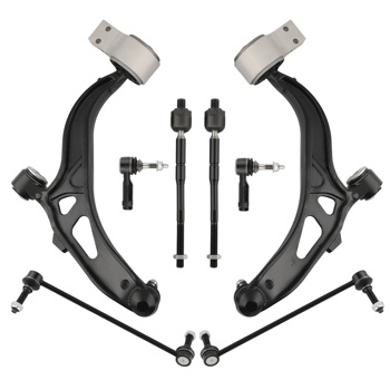 8x 前下控制臂带球头转向杆 横向稳定杆 适用于福特探险者 2011-2019年（所有两驱或四驱车型）BB5Z3079B、GB5Z3079G、BB5Z3078B、BB5Z3079A、GB5Z3078D