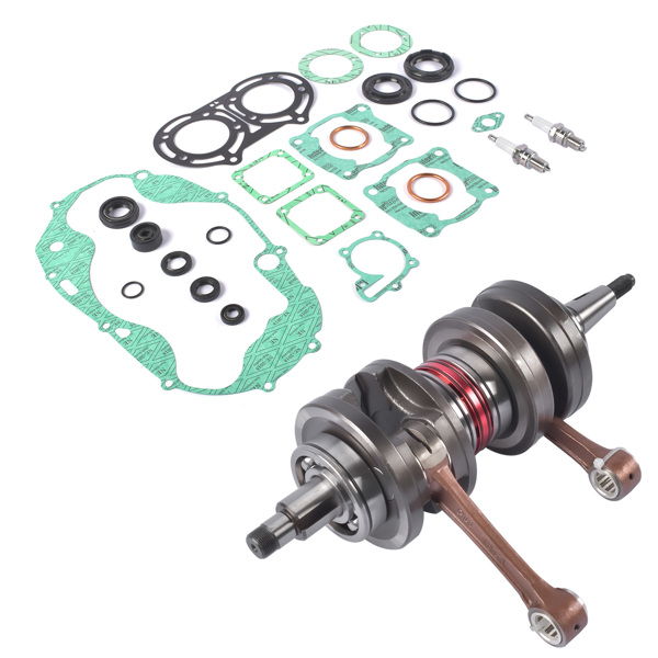 曲轴大修包 +4mm 115mm Long Crankshaft Rods Gaskets Seals Rebuild Kit Fits for Yamaha Banshee YFZ350 1987-2006 29L-11400-30-00 29L-11400-21-00 4111-7