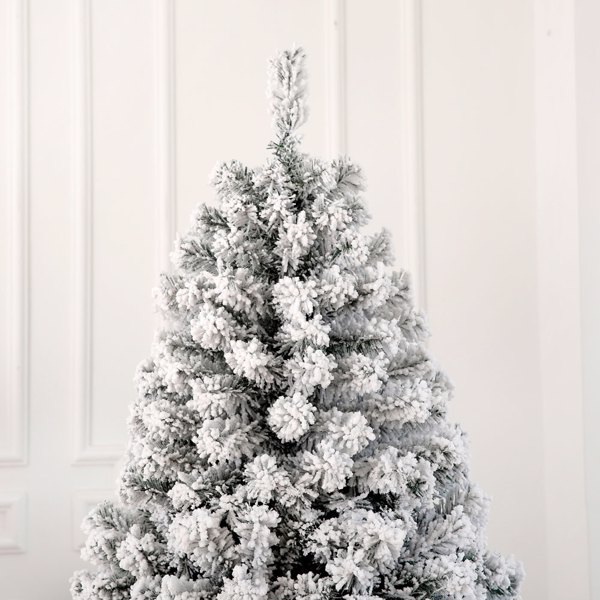 7ft 绿色植绒 400灯 暖白双色8模式 1000枝头 自动树结构 PVC材质 圣诞树 美规-7