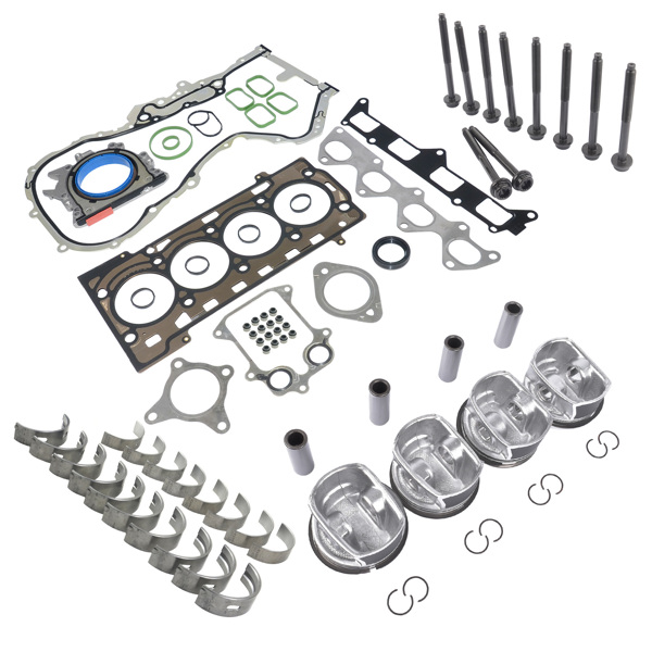 发动机大修包 Engine Pistons Head Gaskets Bearing Kit Replacement for Audi Volkswagen Jetta 1.4 TSI EA111 03C107065CK 03C198151B-4