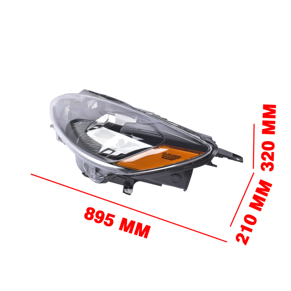大灯 Left Driver Side Halogen Headlight Assembly w/ Bulb Replacement for Ford Escape S 2020-2022 LJ6Z13008B FO2502395-12