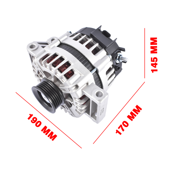 发电机 12V 13A Clockwise Rotation Alternator with 5-Groove Pulley Fits for Chevrolet HHR 2.0L 2.4L L4 Wagon 2008-2011-4