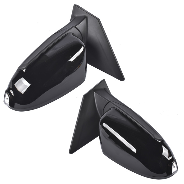 后视镜 Mirrors Driver+Passenger Side Fit for Hyundai Kona Iron Man Edition Night SEL Plus Sport Utility 1.6 2.0 2018-2021 4-Door Black Manual Folding Heated Power Adjust No Memory 87610-J9130 87620-J9130-7