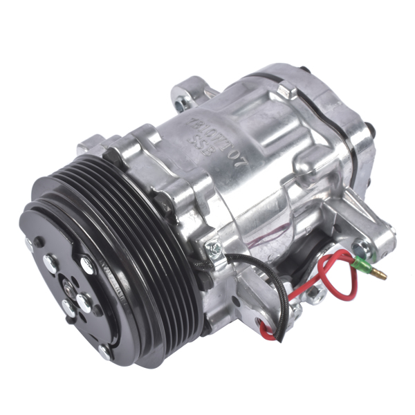 汽车空调压缩机 A/C Compressor 6 Grooves with Clutch Fit for Caterpillar All Models w/ Sanden 7176 SD7B10 1985-2008-4