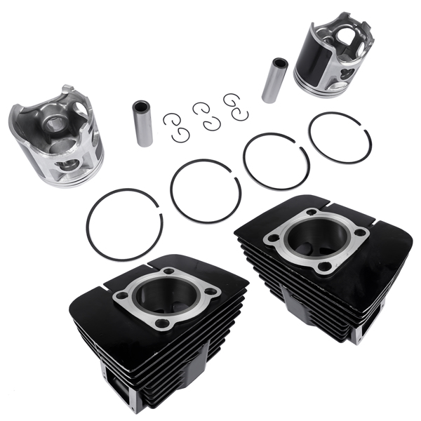 气缸套件 2-Stroke Cylinder Barrel Cylinder Rebuilt Kit Fit for Yamaha RD350 1973-1975 Black 360-11311-00-00, 360-11321-00-00-6