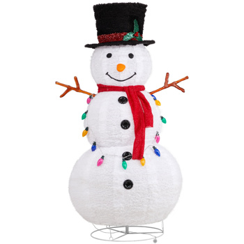4ft    20彩泡雪人  伸缩款  100led白灯 羊卷绒  30V 3.6W 圣诞灯饰雪人 31V 3.6W 英国