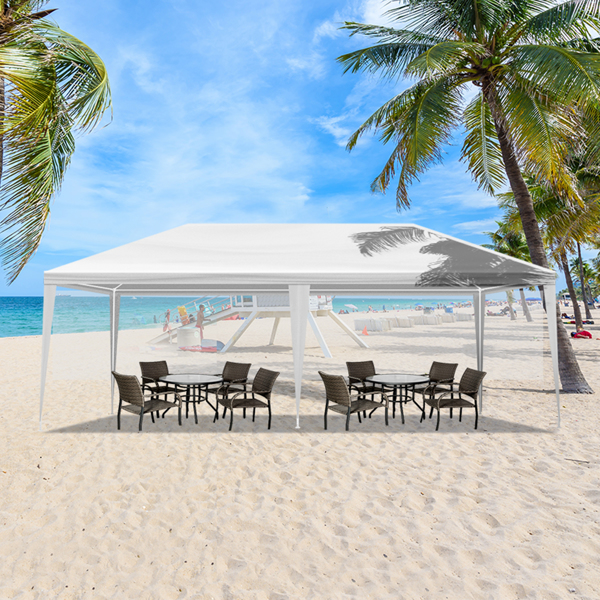 10X20ft 白色 无围布 仿折叠棚 喷塑钢管 PE布 LT-8