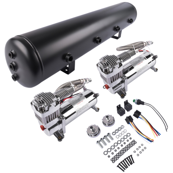 空气悬挂改装气囊套件 580 Air Ride Suspension Compressors 5 Gal Air Tank 150 psi On 180 psi Off Pressure Switch