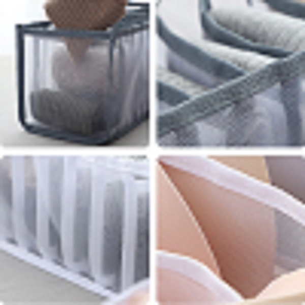 内衣内裤袜子抽屉式整理储物收纳盒三件套-4