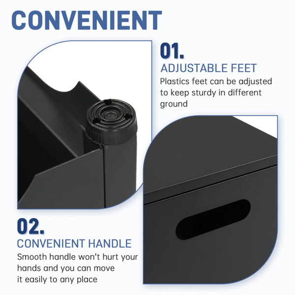 41*41*53.5cm  方形 黑色 燃气收纳 庭院铁边桌-10