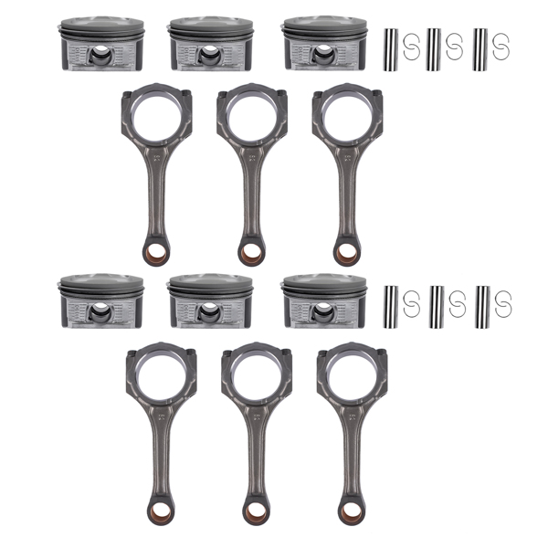 活塞套装 Piston Rings & Connecting Rods Kit Replacement for Toyota 4Runner FJ Cruiser Tacoma 4.0L 1GR-FE 13101-0P020-5