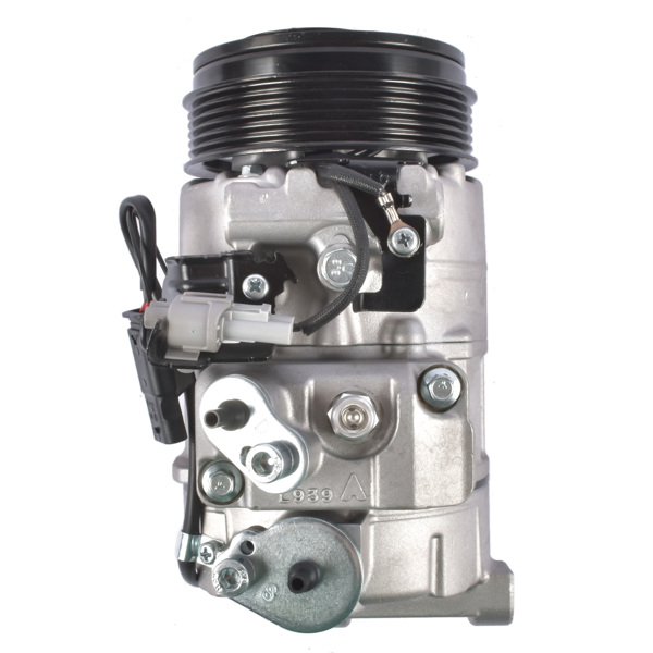 汽车空调压缩机 A/C Compressor 12V 6 Grooves PAG46 110mm Fit for Mercedes-Benz W212 C207 A207 E350 W166 ML350 2013-2014 GLK350 X204 2013 V6 3.5L 197368 198368 A0008302200-2