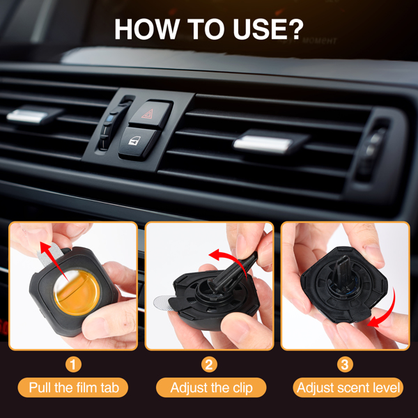 (亚马逊禁售，周末不处理订单) 夏威夷香气汽车空气清新剂通风夹，6个汽车清新剂通风夹，4毫升，汽车空气净化器，汽车清新剂-5