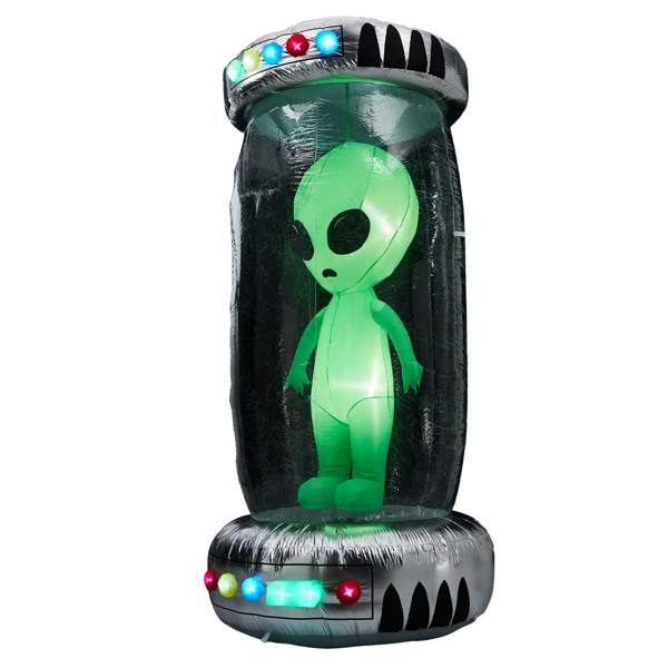8.2ft  UFO外星人 2颗白LED灯加11颗RGB灯 万圣充气装饰 12V-2