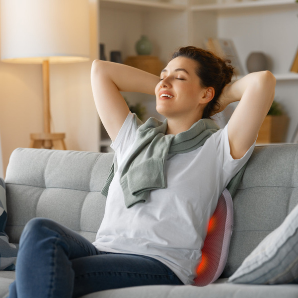 （物流随机发，自提可发加拿大）-无线腰部按摩器，配备 4 个 3D 揉捏按摩节点和加热功能 - 3 种强度调节，2000mAh 电池 - 缓解颈部、背部、大腿等部位的肌肉酸痛及更多不适-5