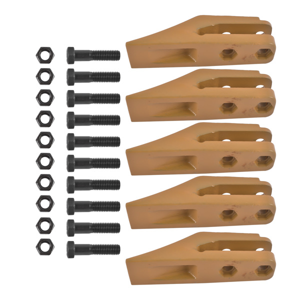 斗齿 6684447 Skid Steer Bucket Teeth 5PK with Bolt & Nuts 10PK 1A1460 1F7958 Fit for 5/8" Bucket Lip-3
