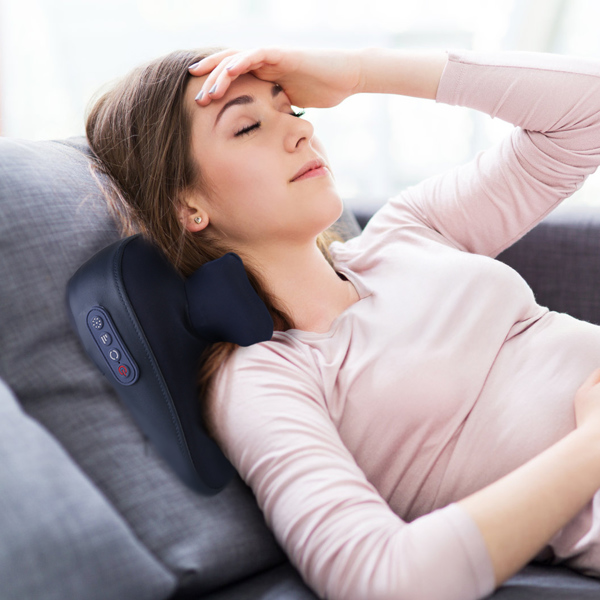 （物流随机发，自提可发加拿大）-4D 深层指压揉捏按摩器 - 6 个按摩节点，2 档加热温度，3 档按摩强度 - 无线设计带自动关闭计时器，适用于颈部和背部-5