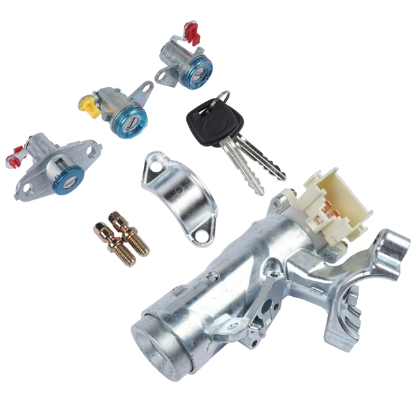 点火锁套件 Door Lock Cylinder Ignition Switch Set Replacement for Toyota Corolla AE110 RAV4 69052-12340-4