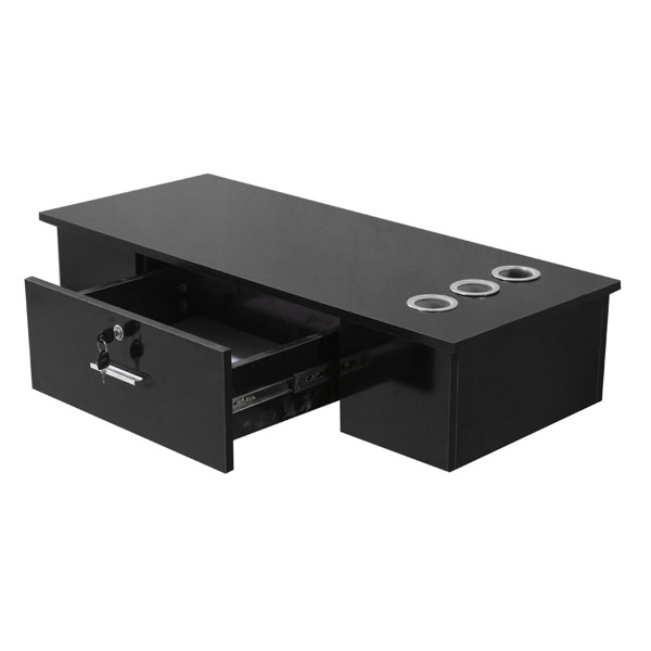 【WC】壁挂式造型理发美容美发Spa沙龙设备 带锁  黑色-4