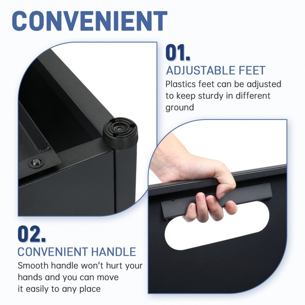 41*41*50.5cm 方形 黑色 翻盖 燃气收纳 庭院铁边桌-7
