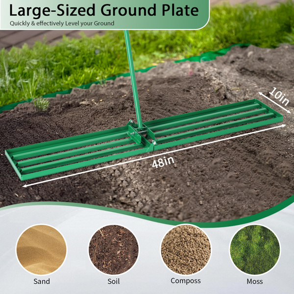 48*9.8*75inch 绿色草坪平整器 杆子拆装 铁 杆式工具-2