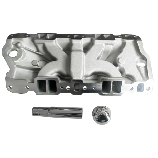 进气歧管 Intake Manifold Performer EPS Dual Plane with Oil Fill Tube Fit for Chevrolet SBC 262-400 1958-1986 Rectangular Aluminum 2703-3