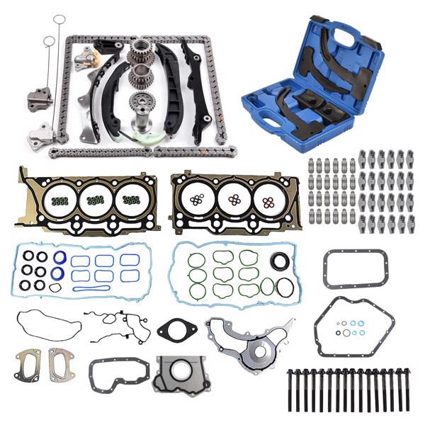 正时套装 Rocker Arms Lifters Timing Chain Tool Kit Replacement for Dodge Jeep Ram 3.6L V6 Pentastar Chrysler 2011-2015 5184355AF 5047891AA-3