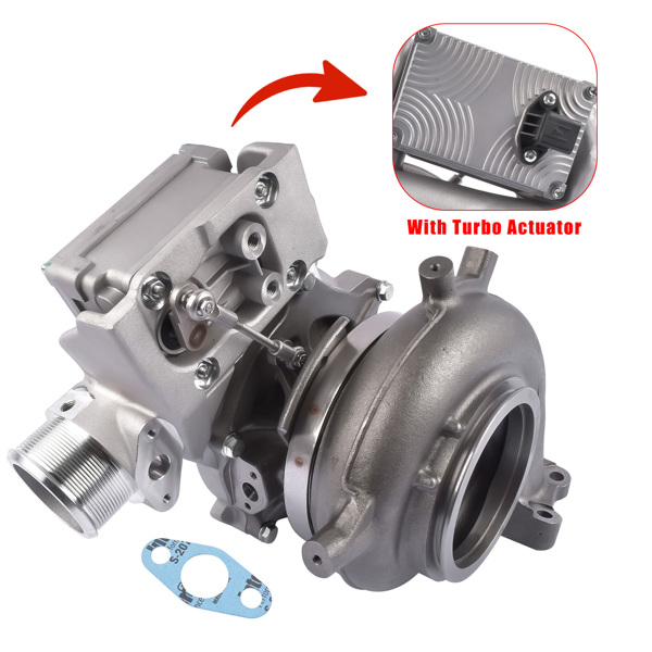 涡轮增压器 Turbocharger with Turbo Actuator Fit for Chevrolet Silverado GMC Sierra 2500 3500 HD 6.6L V8 2017-2021-3