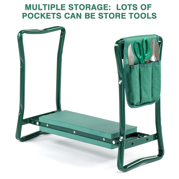 24*10.8*19.7inch 绿色 铁+EVA 折叠 折叠 园林跪凳-14