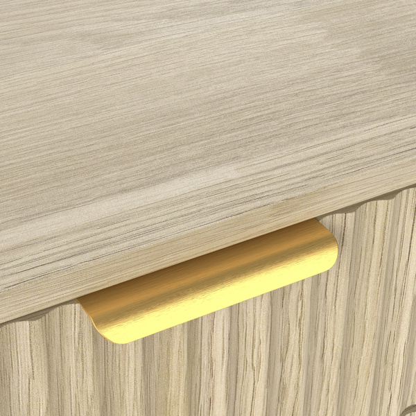 10加仑木纹倾斜式垃圾桶柜，带波浪纹理抽屉和拉出式垃圾桶 - 橡木饰面多功能厨房/浴室收纳柜-19