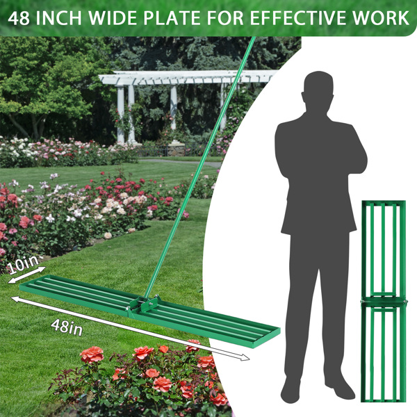 48*9.8*75inch 绿色草坪平整器 杆子拆装 铁 杆式工具-8