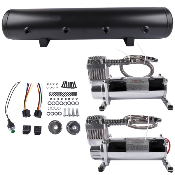 空气悬挂改装气囊套件 580 Air Ride Suspension Compressors 5 Gal Air Tank 150 psi On 180 psi Off Pressure Switch-2