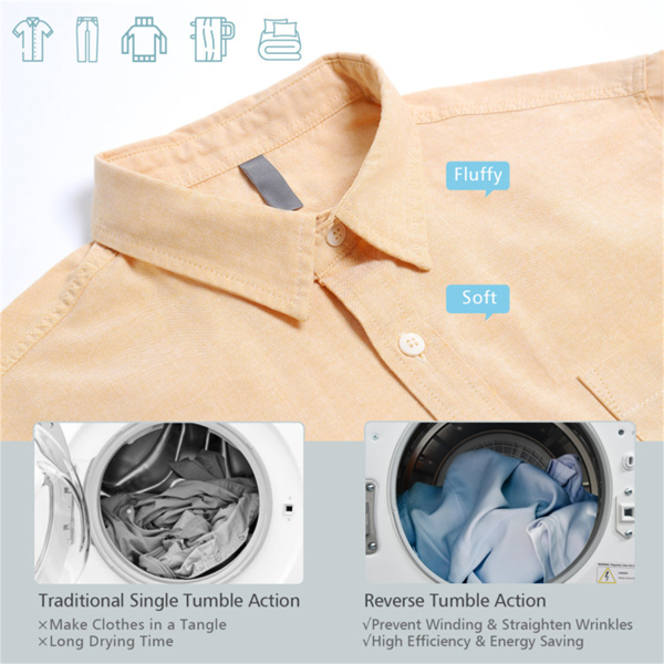 850W紧凑型便携式干衣机-湿容量10磅，干负荷5.5磅，安静设计（<44dB），适用于公寓/宿舍-8