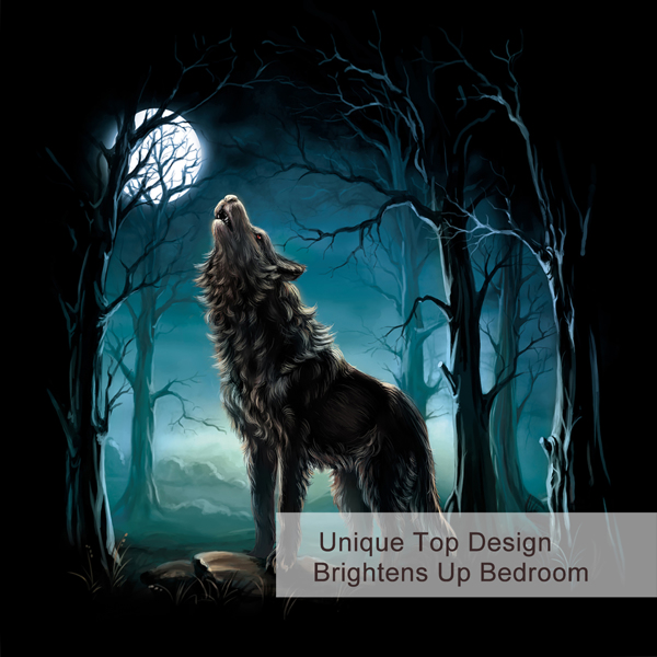 自产床品三件套 SWBJ2030绿林狼 美国中号（temu仅可自提）-4