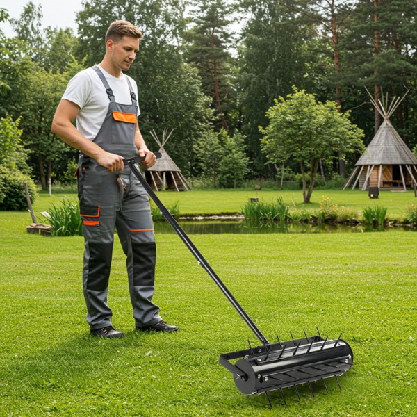 43*20*150CM 黑色 松土耙 T把焊接排钉松土器 配工具手套-4