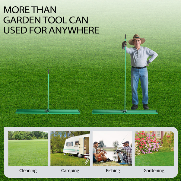 48*9.8*75inch 绿色草坪平整器 杆子拆装 铁 杆式工具-3