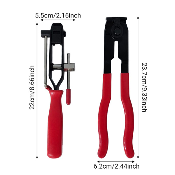 -防尘套管束钳汽车管路夹子钳切断型钳球笼钳卡箍钳汽保工具 两件套（红柄）-7