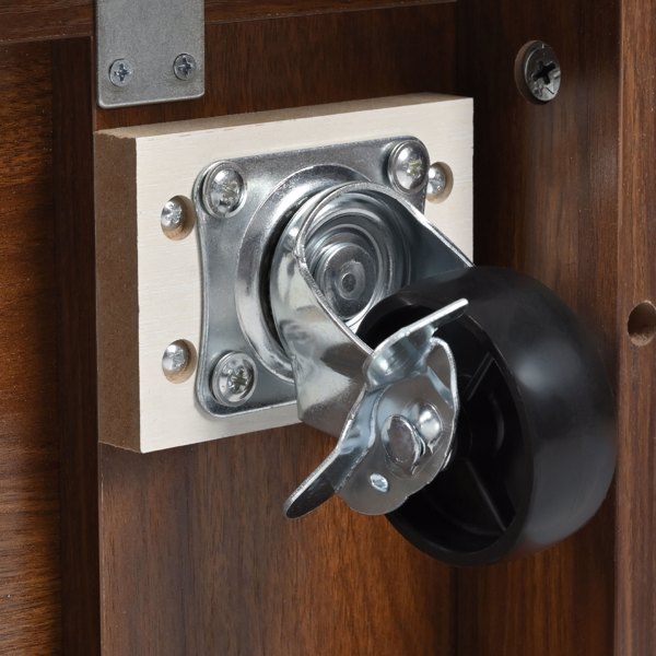 K&K 55.5 英寸农舍厨房岛，带折叠板，厨房储物岛，带谷仓门，电源插座，带香料架的带轮厨房推车，适用于家庭、厨房、餐厅，白色-6