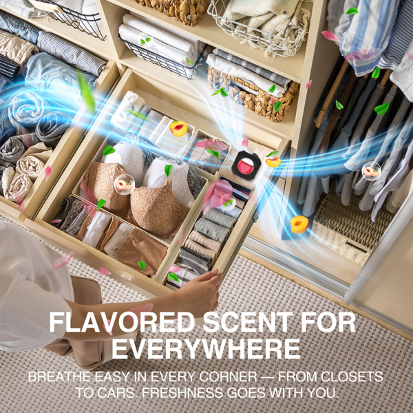 (亚马逊售，周末不处理订单)水蜜桃香气汽车空气清新剂通风夹，6个汽车清新剂通风夹，4毫升，汽车空气净化器，汽车清新剂-9