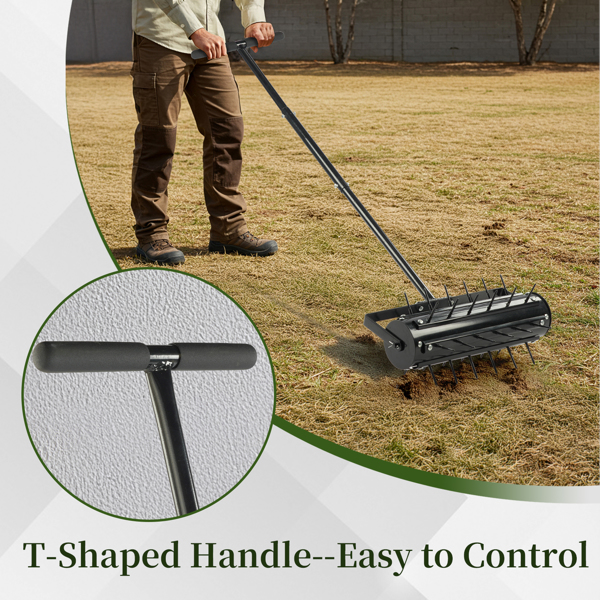 43*20*150CM 黑色 松土耙 T把焊接排钉松土器 配工具手套-10