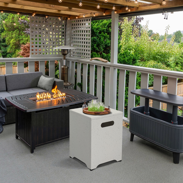 41*41*53.5cm  方形 仿大理石色 燃气收纳 庭院铁边桌-9