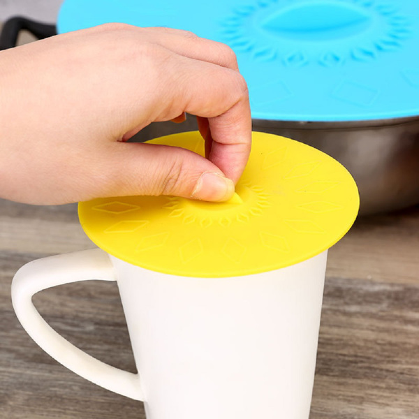 硅胶保鲜盖 食物密封杯盖碗盖锅盖硅胶真空盖 五件套硅胶保鲜盖 一套5个颜色混色-3