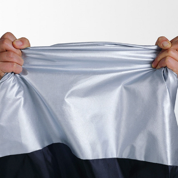 摩托车罩 电动车防雨水防晒 黑色涂银牛津布 上黑下银 210D XXL-4