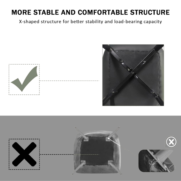 餐椅，现代厨房椅，北欧仿皮高背椅，适用于客厅厨房-5