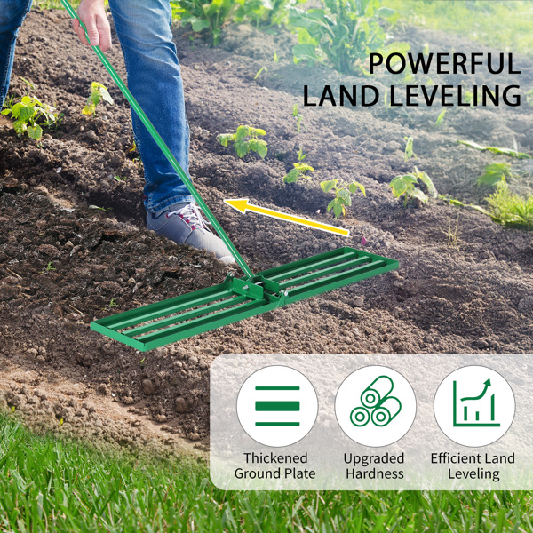 30*9.8*75inch 绿色草坪平整器 杆子拆装 铁 杆式工具-9