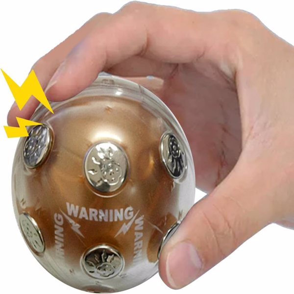 整蛊shocking ball电击球酒吧KTV店赌运气整人试手气游戏电子玩具 电击球金色-2