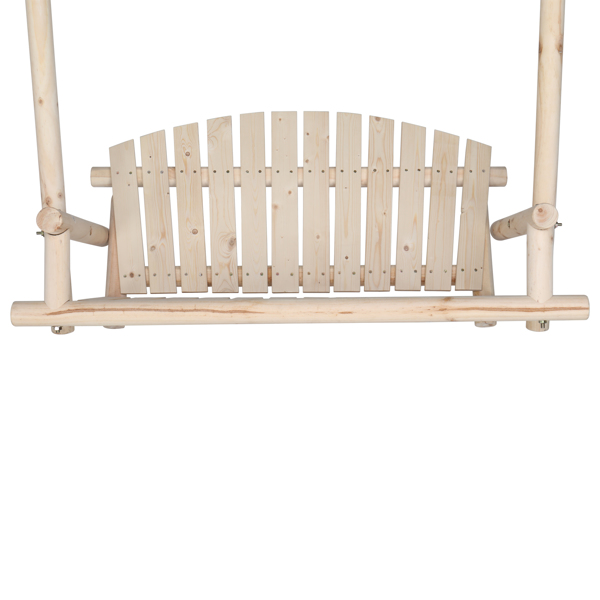 6.5ft 实木 秋千架 原木色 秋千套装 600lbs 仿古风格-8