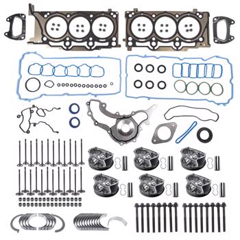 活塞套装 Engine Rebuild Pistons Gasket Valves Kit Replacement for Ram 1500 Chrysler 200 300 Dodge Journey Jeep Grand Cherokee 3.6L 2011-2016 5184347AG
